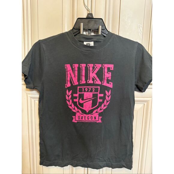 Nike Girls Oregon Crew Neck Short Sleeve Logo Graphic T-shirt Gray Small - Picture 3 of 8